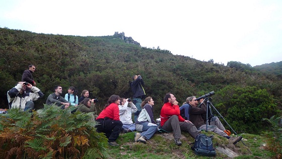 Adjunto una foto del año pasado donde estamos observando la berrea con un grupo de clientes.
