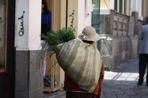 Quiteña vendiendo anises