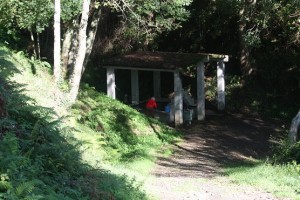 Lavadero donde me refugio , con el agua, cuando llueve/ Aceytuno