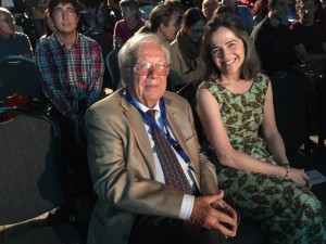 Con el maestro botánico Wolfredo Wildpret, Premio Brote Canarias del FICMEC / Foto: Victoria Eugenia