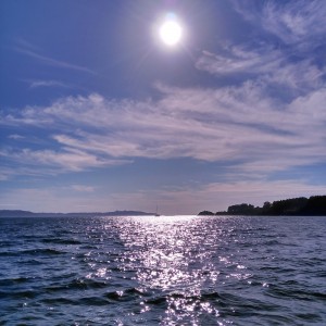 El mar azul con el Sol / Aceytuno, agosto 2016