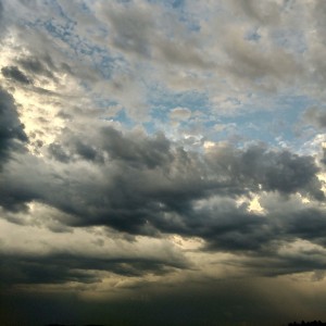 Tormenta al anochecer el 24-8-2016 / Aceytuno