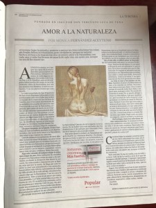 Tercera de ABC del viernes 29 de diciembre de 2017/ AMOR A LA NATURALEZA de Mónica Fernández-Aceytuno con ilustración de José María Nieto.